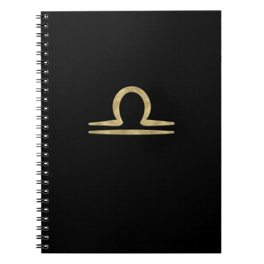 LIBRA Gold September Oktober Birthday Astrology Notitieboek (Voorkant)