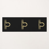 LIBRA Gold September Oktober Birthday Astrology Yogamat (Achterkant (horizontaal))