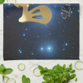Libra golden sign theedoek (Gevouwen)