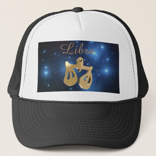 Libra golden sign trucker pet (Voorkant)