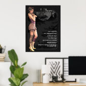 Libra Gothic Zodiac Birthday Print / Poster (Thuiskantoor)