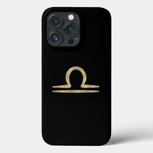 LIBRA Goud September Oktober Verjaardag Astrologie Case-Mate iPhone Case (Achterkant)