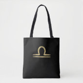LIBRA Goud September Oktober Verjaardag Astrologie Tote Bag (Voorkant)