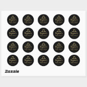 LIBRA Goud Zodiac September Oktober Bruidsfeest Ronde Sticker (Vel)