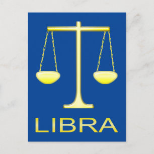 Libra Gouden Weegschaal Sterrenbeeld Briefkaart