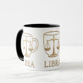 Libra Gouden Zodiacemok Mok (Voorkant links)
