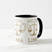 Libra Gouden Zodiacemok Mok (Voorkant rechts)