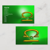 LIBRA, Green Emerald en Gold Visitekaartje (Voorkant / Achterkant)