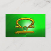 LIBRA, Green Emerald en Gold Visitekaartje (Achterkant)