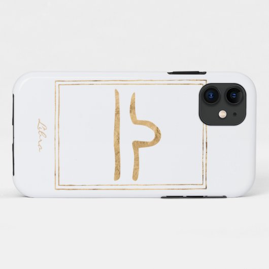 Libra hammered gold stylized astrology zodiaster Case-Mate iPhone case (Achterkant (horizontaal))