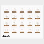 Libra hand gegoten sojakaarslabel vierkante sticker (Vel)