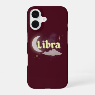 Libra Hemel Maan Wolken Sterren Astrologie Kunst iPhone 16 Hoesje