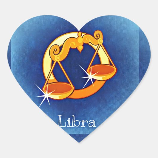 libra horoscoop hart sticker (Voorkant)
