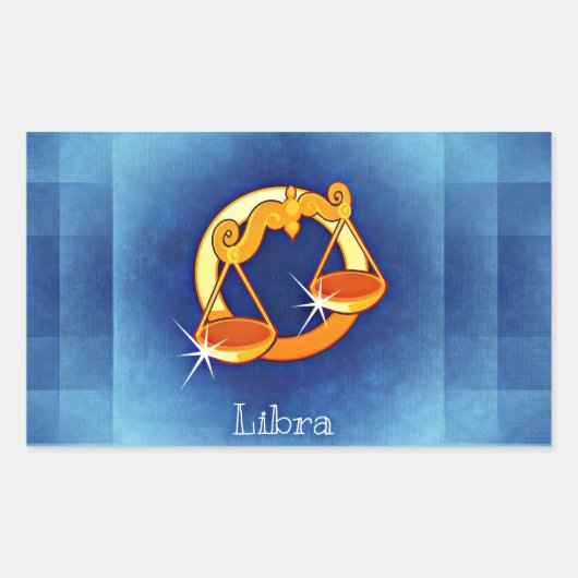 libra horoscoop rechthoekige sticker (Voorkant)