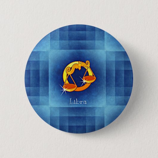 libra horoscoop ronde button 5,7 cm (Voorkant)