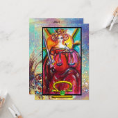 LIBRA, JUSTITIE TAROT ASTROLOGY ZODIAC BIRTHDAY KAART (Voorkant / Achterkant in situ)