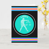 Libra kerstkaart kaart (Gele Bloem)