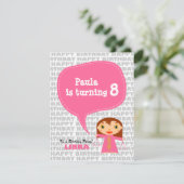 Libra Kinder feestuitnodiging Kaart (Staand voorkant)