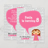 Libra Kinder feestuitnodiging Kaart (Voorkant / Achterkant)