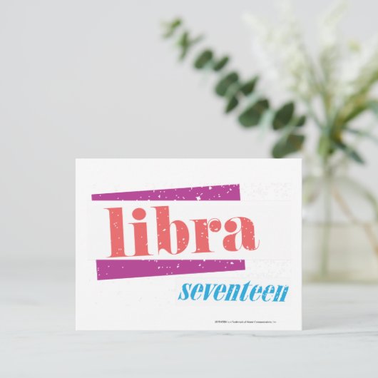 Libra LtRoze Briefkaart (Staand voorkant)