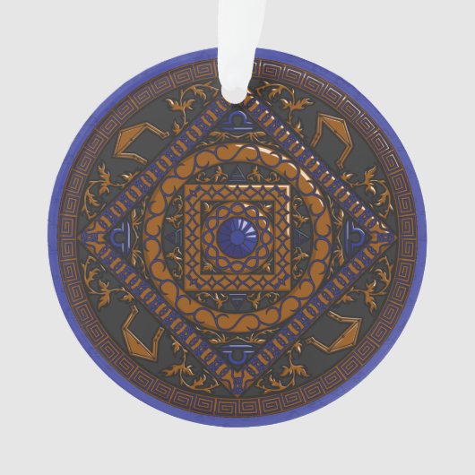 Libra Mandala Acrylisch Ornament (voorkant)