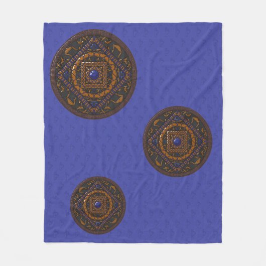 Libra Mandala Fleece Dekbed Deken (Voorkant)