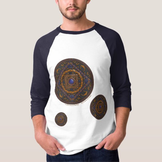 Libra Mandala Heren Licht Shirt (Voorkant)