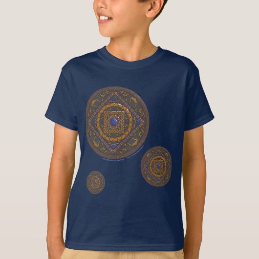 Libra Mandala Kind en Baby Donker Shirt (Voorkant)