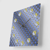 Libra & Metal Rabbit Vierkante Klok (Hoek)