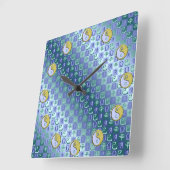 Libra & Metal Snake Vierkante Klok (Hoek)