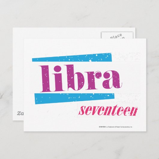 Libra Paars Briefkaart (Voorkant / Achterkant)
