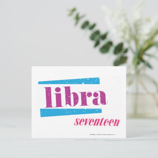 Libra Paars Briefkaart (Staand voorkant)