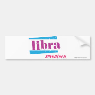 Libra Paars Bumpersticker