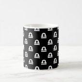 Libra Pattern Black and White Koffiemok (Center)