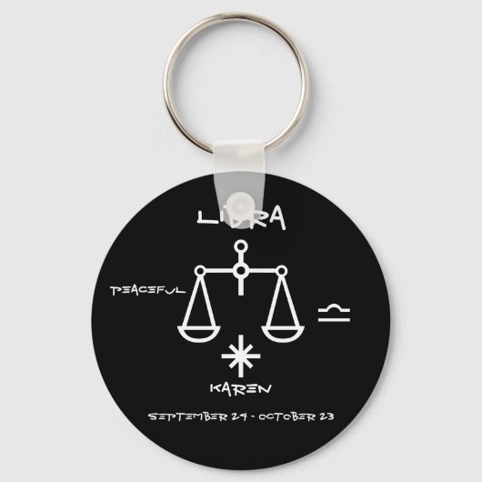 Libra Personalized Sleutelhanger (Voorkant)