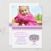 Libra Photo Birthday Party Invitation Kaart (Voorkant / Achterkant)