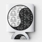Libra Pisces yin yang zodiaa koppel Blikjeskoeler (Achterkant)