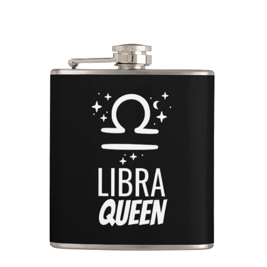 Libra Queen Vinyl Wrapped Flask Heupfles (Voorkant)