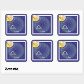 Libra September 24 to October 23 Aufkleber Vierkante Sticker (Vel)