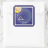 Libra September 24 to October 23 Aufkleber Vierkante Sticker (Tas)