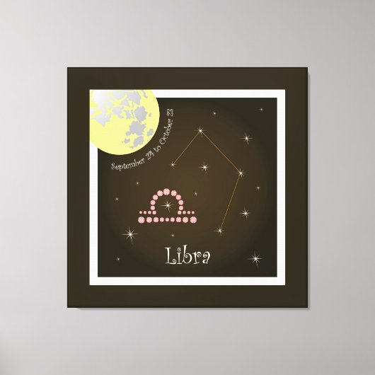 Libra September 24 to October 23 Leinwand Canvas Afdruk (Voorkant)