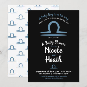 LIBRA september oktober astrologie babyshower Kaart