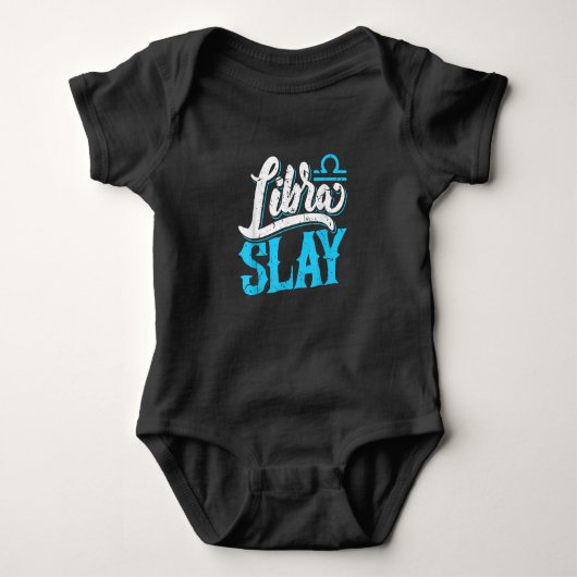 Libra Slay Zodiac Birthday Gift August September Romper (Voorkant)