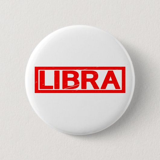 Libra Stamp Ronde Button 5,7 Cm (Voorkant)