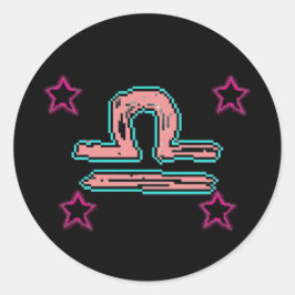 LIBRA Stars Ronde Sticker