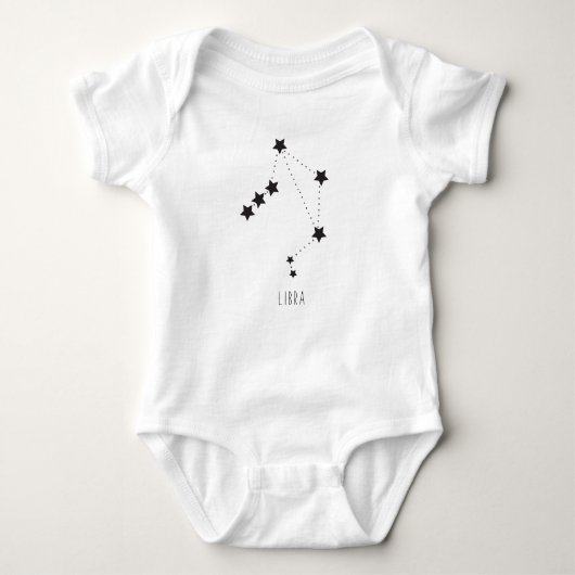 Libra Stars Zodiac Oktober Birthday Romper (Voorkant)