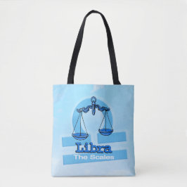 Libra sterrenbeeld astrologie lucht teken blauwe t tote bag