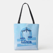 Libra sterrenbeeld astrologie lucht teken blauwe t tote bag (Achterkant)