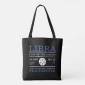 Libra Sterrenbeeld, Astrologisch Tote Bag (Achterkant)