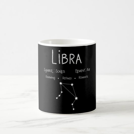 Libra Sterrenbeeld Constellatie Astrologie Cadeau Koffiemok (Center)